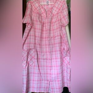 White Stag Pink Plaid Women's Plus Sleepwear Top